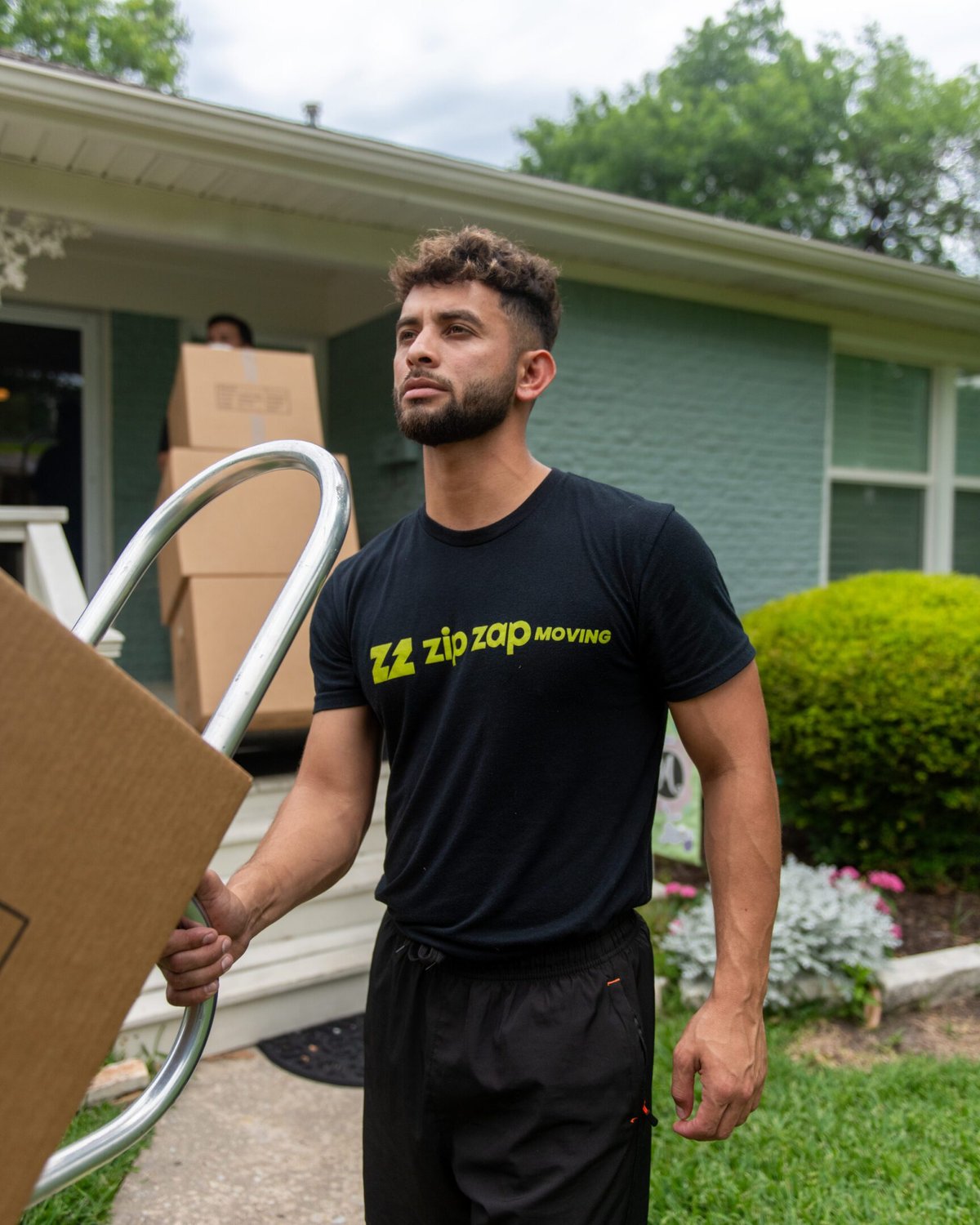 Zip Zap Moving crew loading a moving truck in McKinney TX